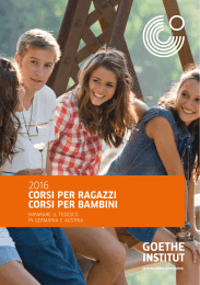 Corsi per bambini e ragazzi 2016  - Goethe