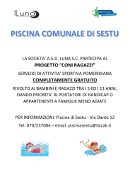 progetto “coni ragazzi” - Piscina Comunale di Sestu