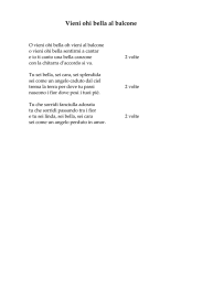 Vieni ohi bella al balcone