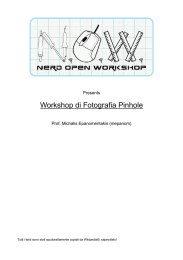 Workshop di Fotografia Pinhole