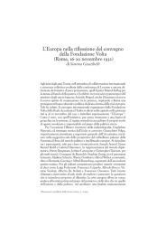 L`Europa nella riflessione del convegno della Fondazione Volta