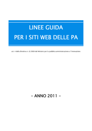 Linee guida per i siti web delle PA - 2011