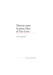 Machiavelli - Discorsi sopra la prima Deca di Tito LIvio