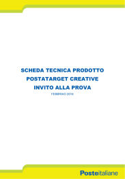 scheda tecnica prodotto postatarget creative invito alla prova