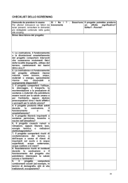 CHECKLIST DELLO SCREENING