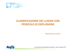 classificazione dei luoghi con pericolo di esplosione
