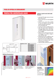 Profilo per controtelaio caldo