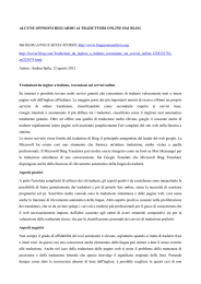 Alcune opinioni riguardo ai traduttori online dai blog