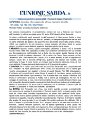 «Puddu sa chi ha sparato» - Solidarietà per Capoterra