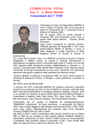 CURRICULUM VITAE Gen. CA Mario Marioli Comandante del 1° FOD