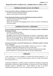 Requisiti per il Personale a bordo delle Ambulanze