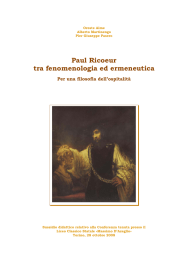 Paul Ricoeur tra fenomenologia ed ermeneutica