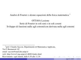 Serie di Fourier in soli seni o in soli coseni