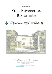 Z Aspettando il S. Natale Z Villa Novecento® Ristorante
