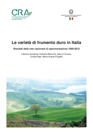 Le varieta` di frumento duro in Italia - CRA-QCE