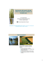 Biodiversità nelle specie coltivate