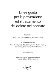 Linee guida per la prevenzione ed il trattamento del dolore nel