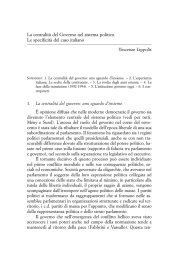 La centralità del Governo nel sistema politico. Le specificità del caso