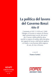 La politica del lavoro del Governo Renzi