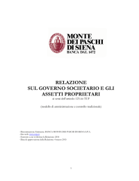 relazione sul governo societario e gli assetti proprietari