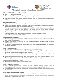 alcune informazioni sull`HPV in italiano
