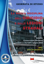 bolzano omicidio stradale