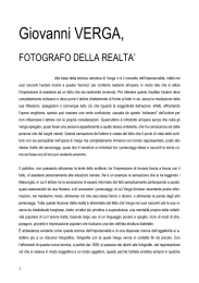 Giovanni Verga fotografo della realtà