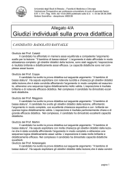 Prova Giudizi Individuali - Università degli Studi di Brescia