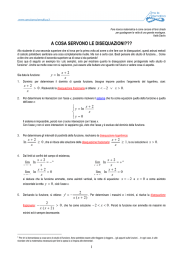 A COSA SERVONO LE DISEQUAZIONI???