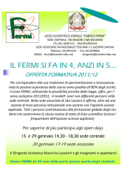 Brochure illustrativa - Liceo Scientifico "E. Fermi"