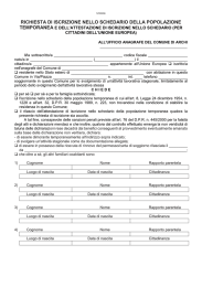 1. Richiesta iscrizione nello schedario