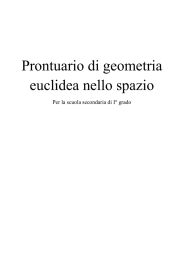 Prontuario di geometria euclidea nello spazio