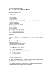 Breve Curriculum Vitae di Liborio Mattina