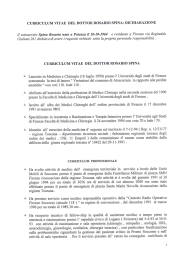 CURRICULUM VITAE DEL DOTTOR ROSARIO SPINA