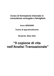 “Il copione di vita nell`Analisi Transazionale”