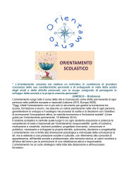 “ L`orientamento consiste nel mettere un individuo in condizione di
