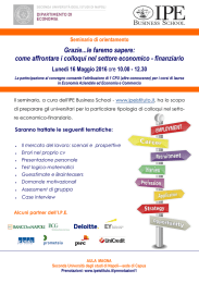 Grazie...le faremo sapere - Dipartimento di Economia