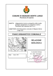 1. relazione geologica - Comune di Mignano Monte Lungo