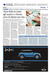 «Sono finito in mano agli usurai e a Novara cerco di rifarmi una vita»