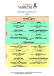 Manifestazioni – Eventi – Feste Primavera - Estate