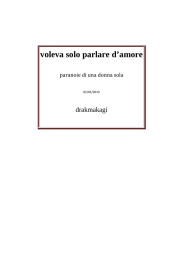 voleva solo parlare d`amore