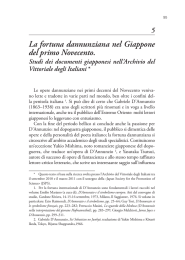 La fortuna dannunziana nel Giappone del primo Novecento.