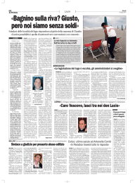 «Bagnino sulla riva? Giusto, però noi siamo senza soldi»