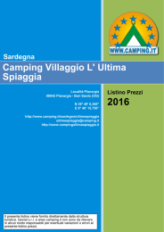 Listino Prezzi Camping Villaggio L` Ultima Spiaggia