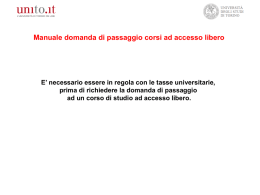 Istruzioni per il passaggio a un corso ad accesso libero