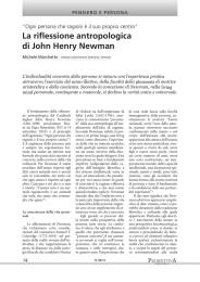 La riflessione antropologica di John Henry Newman