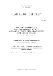 documento conclusivo - Conferenza delle Regioni e delle Province