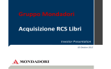 Gruppo Mondadori Acquisizione RCS Libri