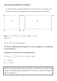 Alcuni esempi di problemi con le frazioni Per trovare le dimensioni