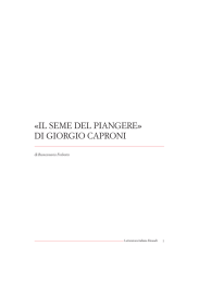 Il seme del piangere